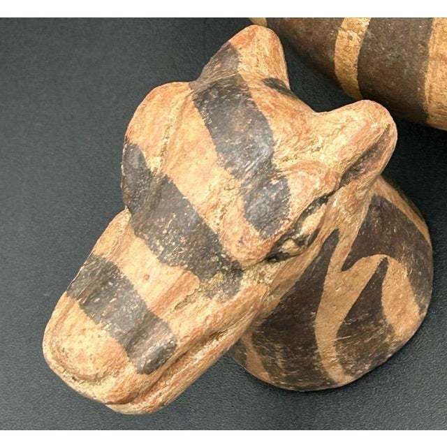 Antique West African Zoomorphic Terracotta Lidded Vessel Giraffe Antelope Niger River Valley Tribal Art For Sale In Portland, ME - Image 6 of 10