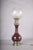 Amber-Brown Glass and Brass Table Lamp with Etched Glass Globe, 1950s For Sale - Image 11 of 18