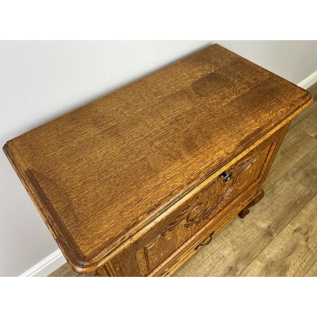 Gold Vintage Louis XIV French Oak Sideboard For Sale - Image 8 of 13