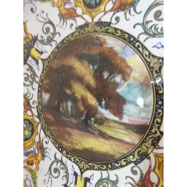 Hand-Painted Display Plate from Riccardo Gatti, Italy, 1950s For Sale - Image 3 of 9