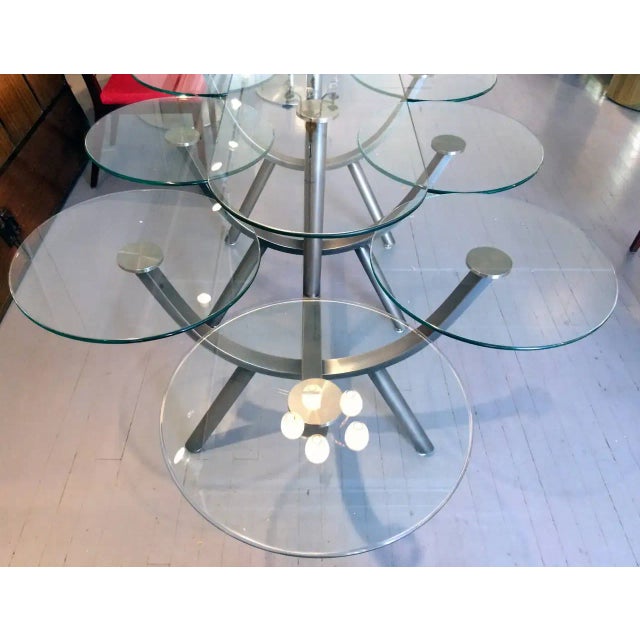 A very cool banquet table of unusual design by DIA (Design Institute America) circa 1980s. The "circle of life" table...