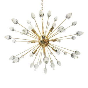 Contemporary Clear “Dew” Murano Glass Sputnik Chandelier