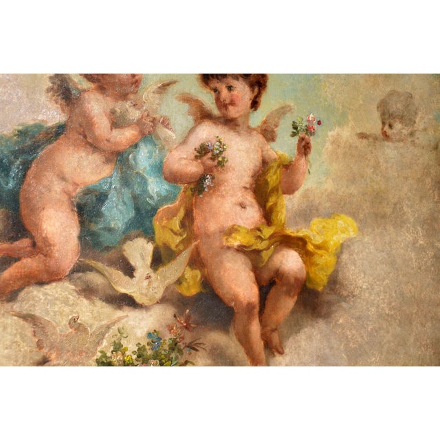 Tall Antique Decorative Gilt Wood Mirror, 1860 For Sale - Image 6 of 13