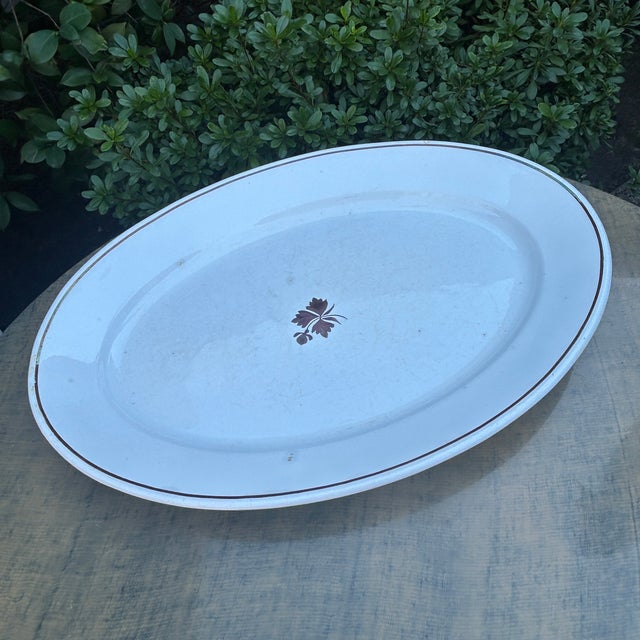 Mid 19th Century Alfred Meakin Tea Leaf Copper Lustre Oval Platter For Sale - Image 11 of 12