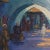 Mid-Century Modern Middle Eastern Building Painting For Sale - Image 3 of 8