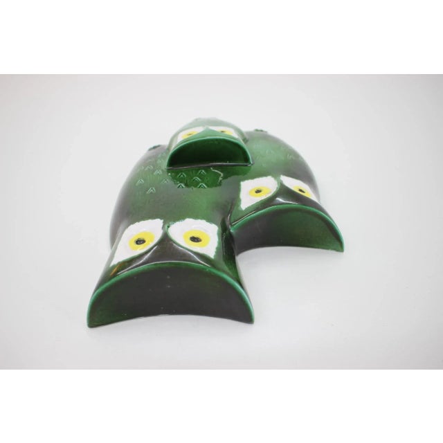 Mid-Century Design Ceramic Wall Decoration, Owl Family For Sale - Image 4 of 7