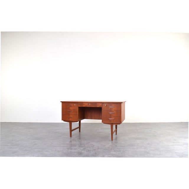 Mid-Century Modern Mid-Century Modern Danish Executive Desk in Teak, 1960s For Sale - Image 3 of 18