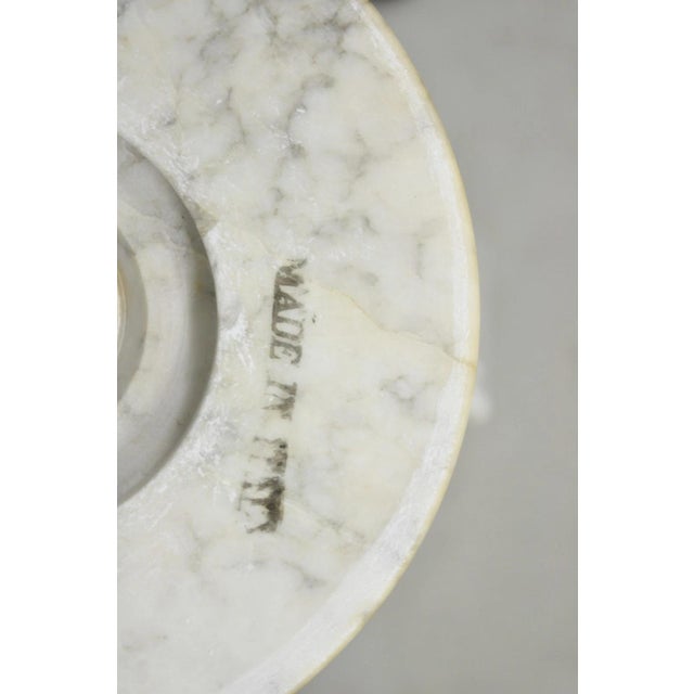 Vintage Italian Classical Carved Marble Column Form Square Top Pedestal Stand For Sale - Image 12 of 13