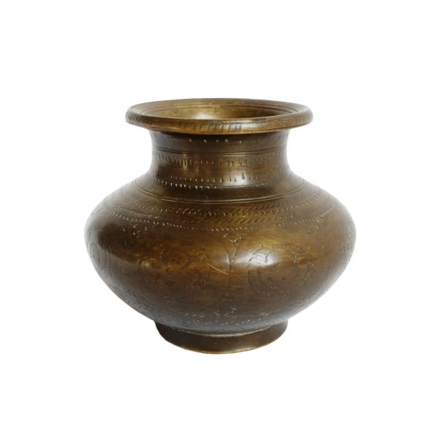 Vintage Bronze Nepal Ritual Vase For Sale - Image 4 of 4