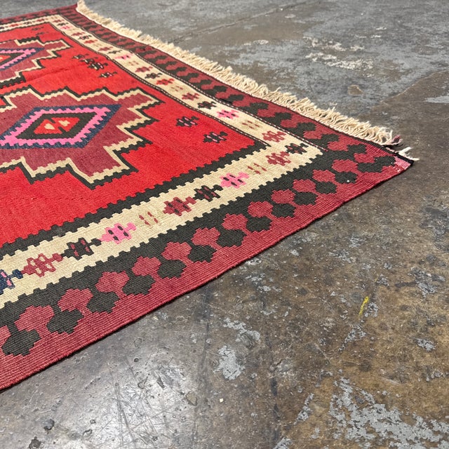 5ft 8in × 10ft Turkish Kilim Area Rug For Sale - Image 12 of 12