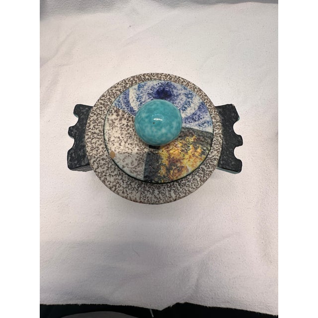 Painted Ceramic Tea Service by Nicolay Dulgheroff for Ceramiche Mazzotti Albisola, 1960s, Set of 15 For Sale - Image 17 of 18
