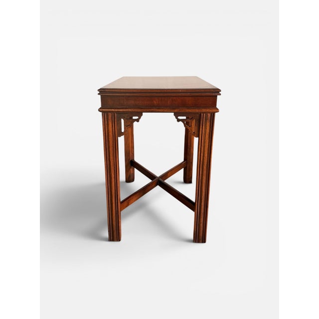 Altavista Lane 1980s Vintage Lane Altavista Chinese Chippendale Mahogany Accent Table MCM 988 For Sale - Image 4 of 8