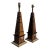Maitland Smith Penshell Obelisk Brass Lion Head Accent Table Lamps - A Pair For Sale