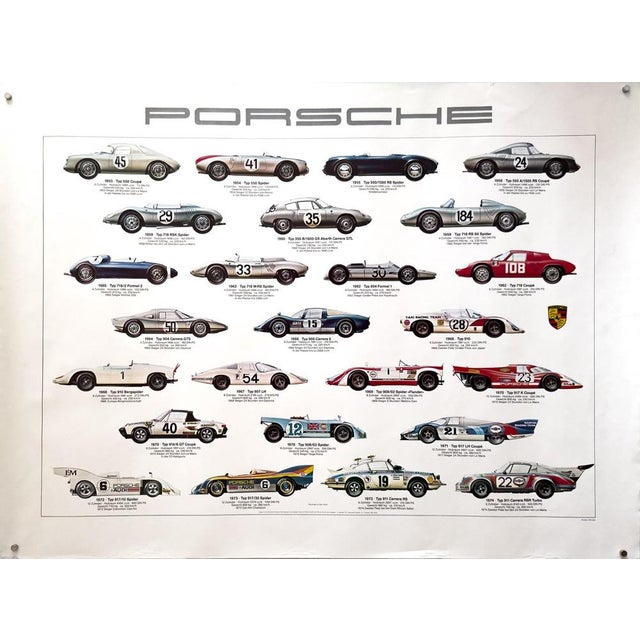 Porsche Racing Cars Original Porsche Poster by Ken Rush, 1974 For Sale - Image 11 of 11