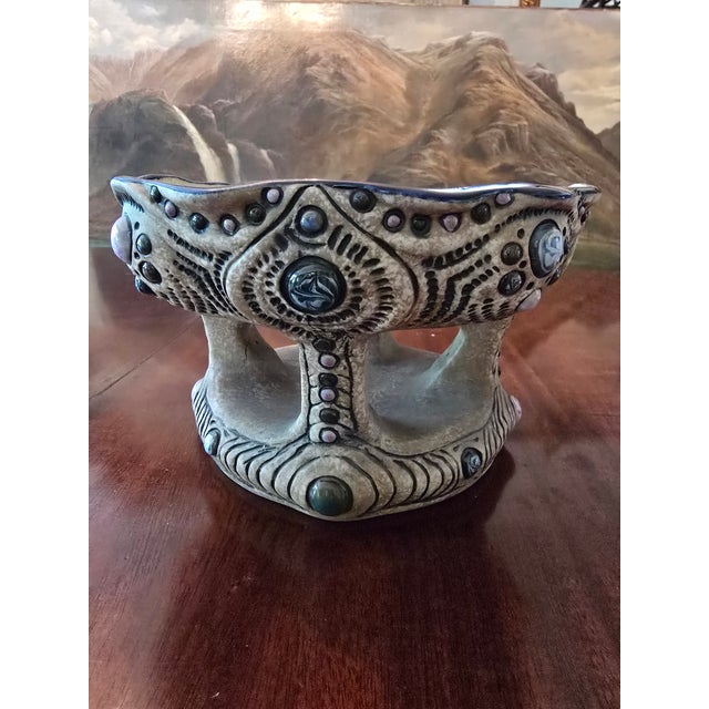 Amphora Antique Art Nouveau Amphora Big Jewel Centerpiece For Sale - Image 4 of 9