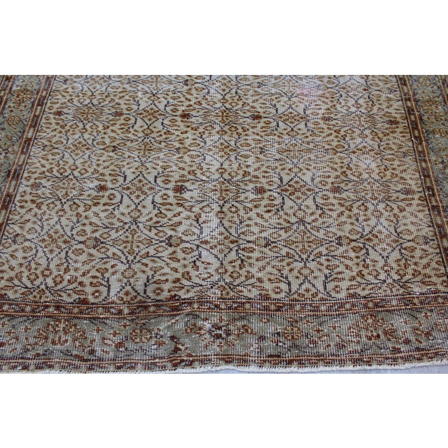 Sand Vintage Anatolian Kilim Rug - 73"x115.5" For Sale - Image 8 of 12