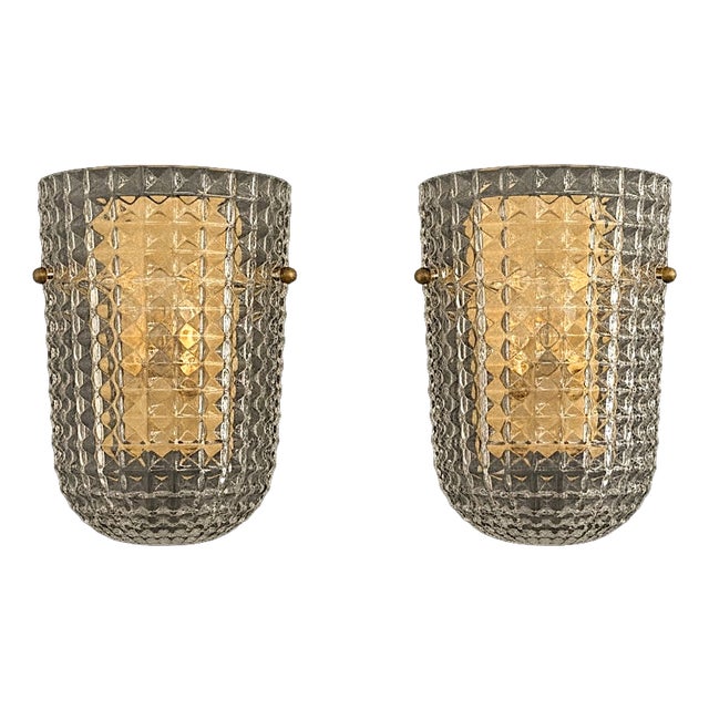Venetian Murano Wall Sconces, 1990s, Set of 2 For Sale