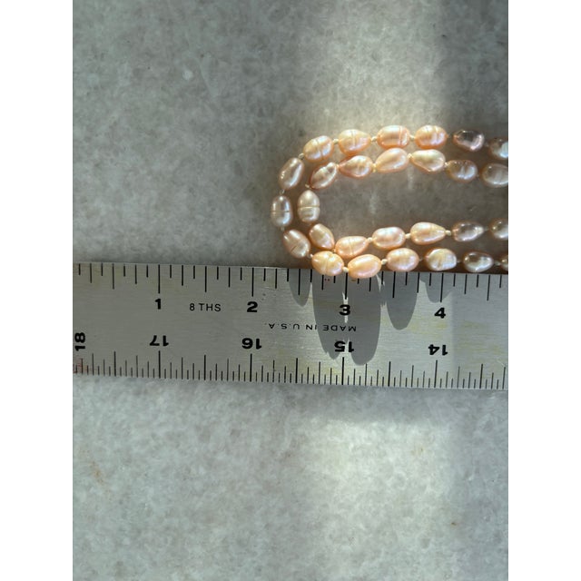 Long Strand Fresh Water Pearl Necklace For Sale - Image 4 of 5