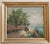 Oil on Canvas, Mid-Century Painting, Signed Depicting person riding a donkey on rural road by the Mediterranean Sea 24" x 29"