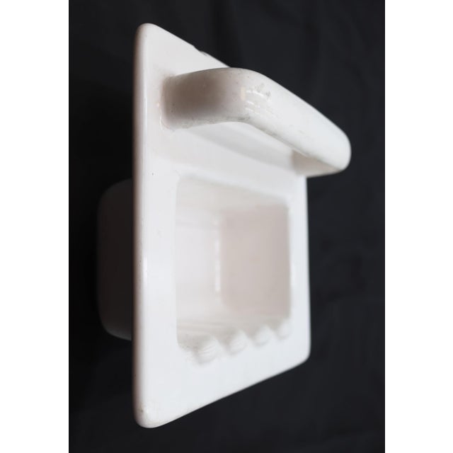 Reclaimed Antique White Cast Iron Flush Mount Soap Dish For Sale - Image 4 of 6
