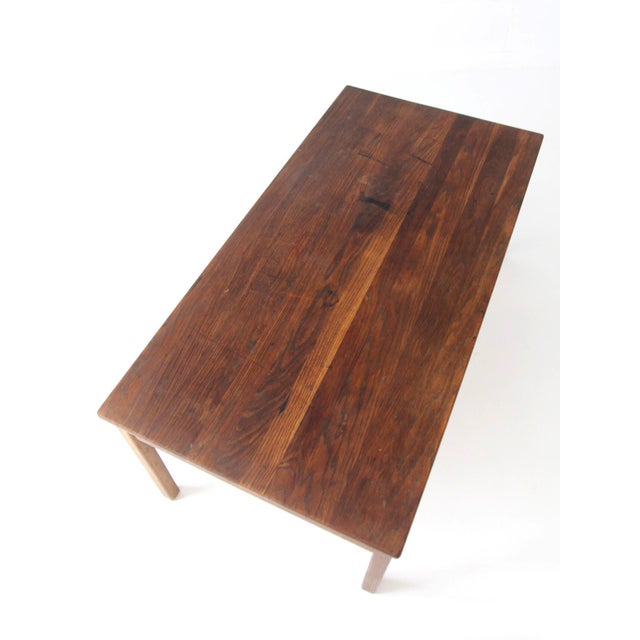 Antique Oak Schoolhouse Work Table For Sale - Image 15 of 18
