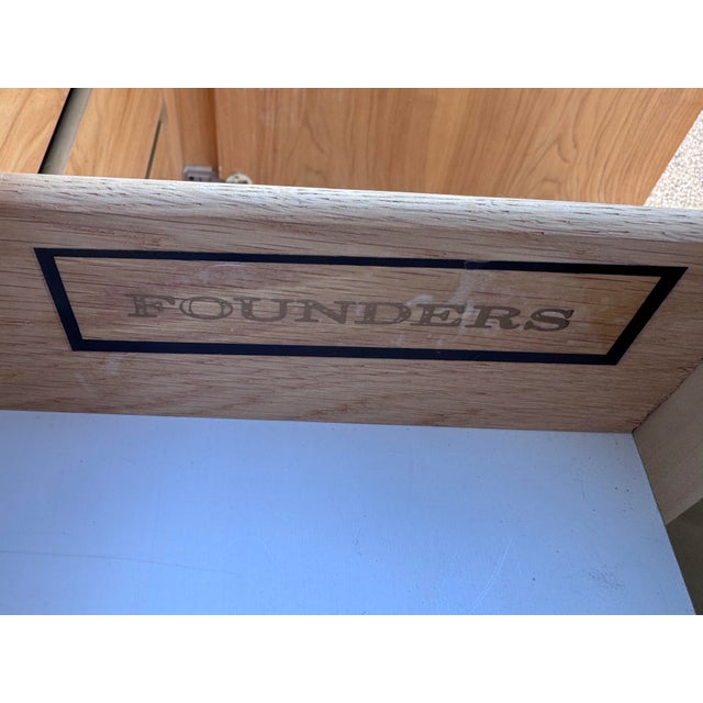 Vintage 1970s Jack Cartright for Founders Furniture Light Elm Wood Low Dresser For Sale In Boston - Image 6 of 12
