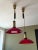 Mid-Century Modern Counterweight Red Acrylic Glass Pendant Lamps from Stilux Milano, Set of 2 For Sale - Image 4 of 4
