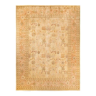 Mogul, One-of-a-Kind Hand-Knotted Area Rug - Ivory, 9' 1" x 12' 2" For Sale
