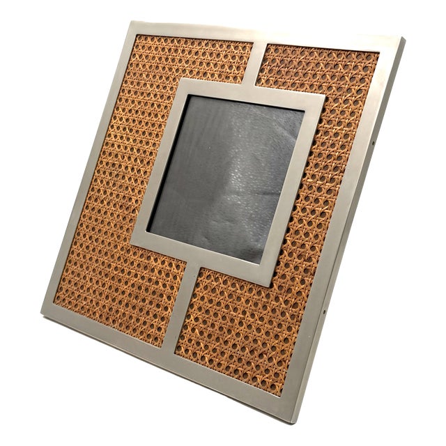 Mid-Century Vienna Straw Picture Frame, Italy, 1970s For Sale