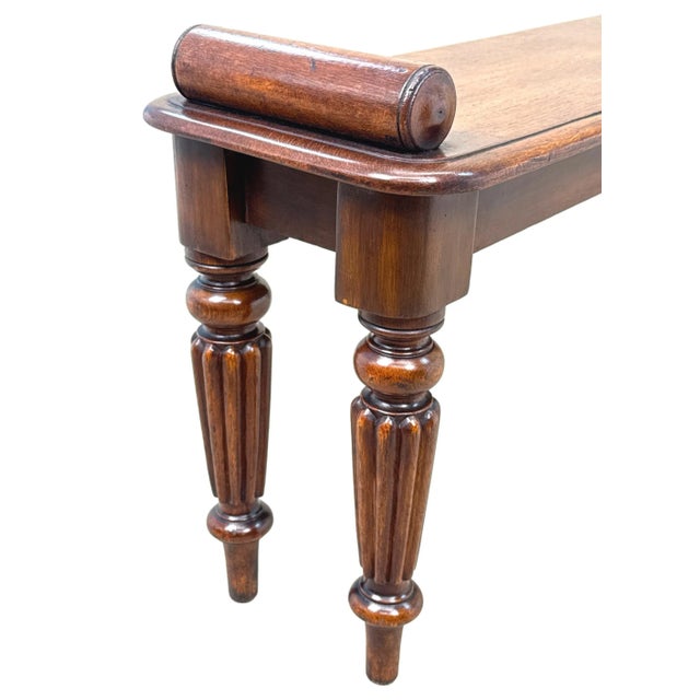 Early 19th Century Antique Regency Bench in Oak, 1830 For Sale - Image 5 of 10