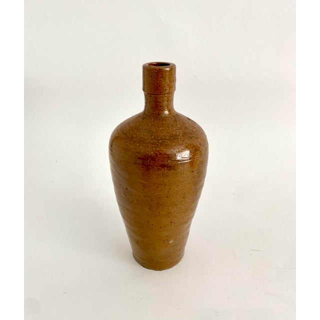 French Country French Glazed Terracotta Pottery Jug For Sale - Image 3 of 6