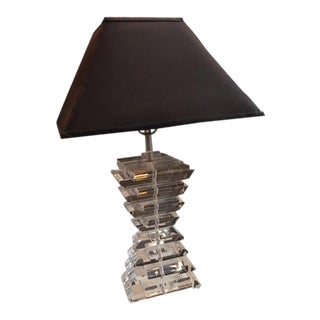 Sharooz Acrylic Clear Table Lamp For Sale