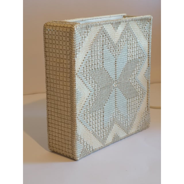 1960s Swedish Designer Embroidery Fabric Wall Light For Sale - Image 10 of 10