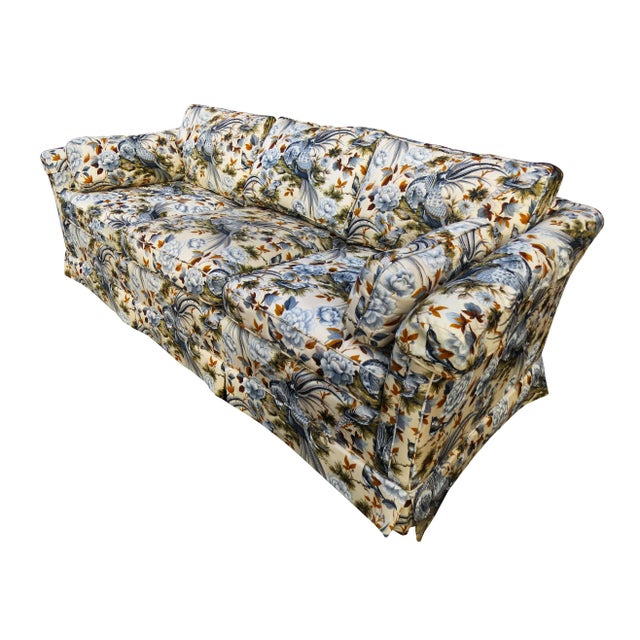 1980s Vintage Ethan Allen Sofa With 5th Avenue Quilted Designer Fabric Chairish