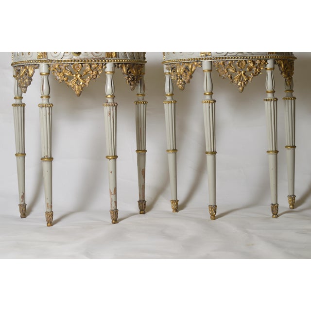 Carved and Painted Half-Moon Console Tables, Italy, 1940s, Set of 2 For Sale - Image 18 of 18