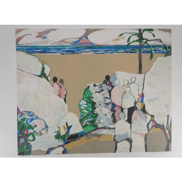 Gabriel Godard, Cortège sur la plage, Lithograph For Sale - Image 6 of 6