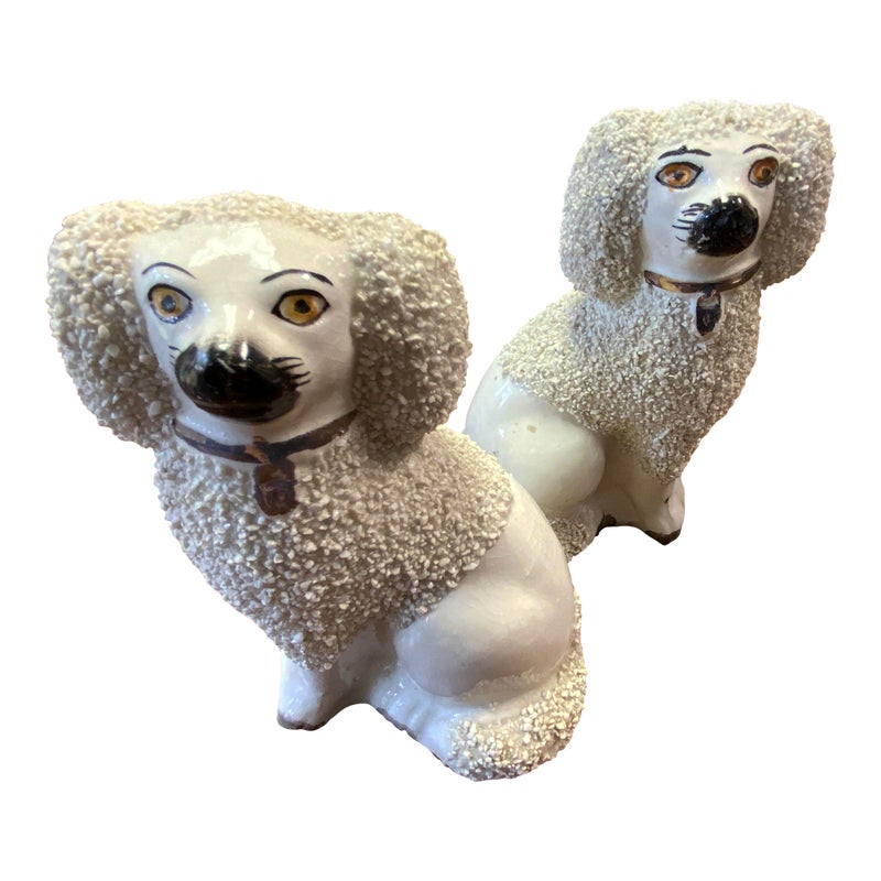 Early 20th Century Staffordshire Dogs- Set Of 2