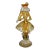 1960s Murano "Venetian Gentleman" Figurine Sweet Honey Amber With Golden Base For Sale