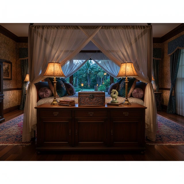 Oriental Dragons Motif Treasure Chest Box Distressed Brown Color Wood For Sale - Image 12 of 12