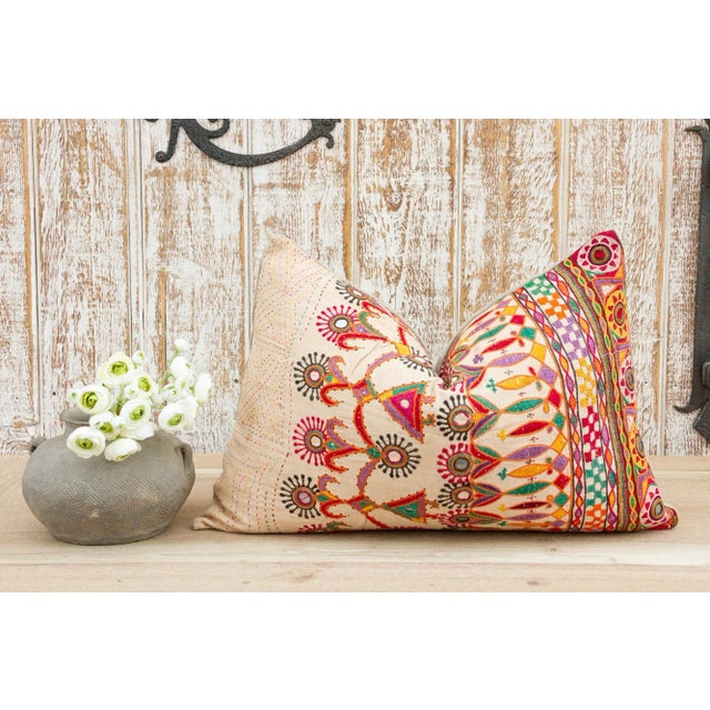 Tribal Wunna Antique Tribal Grain Sack Pillow For Sale - Image 3 of 10