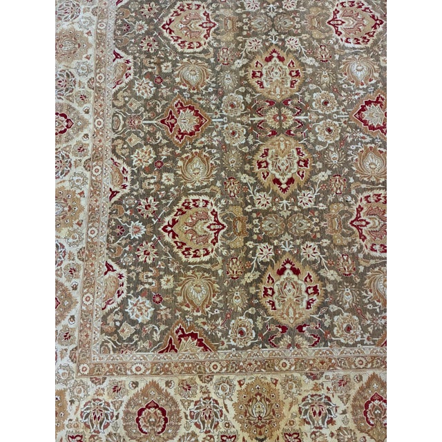 Hand-Knotted Indo-Persian Agra Style Wool Rug For Sale - Image 10 of 11