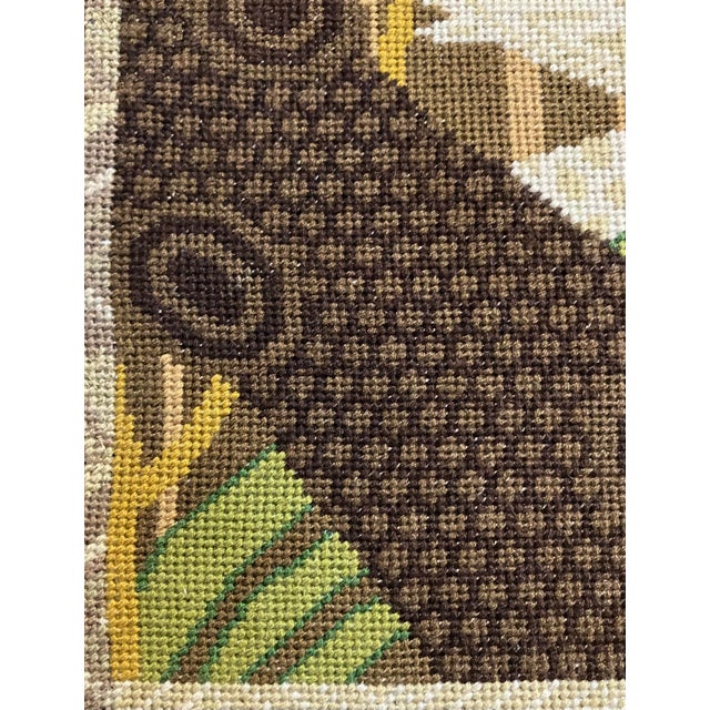 Japonisme 1990s Bespoke Hand-Embroidered "Swan & Lotus" Fiber Art – Japonisme Style For Sale - Image 3 of 7