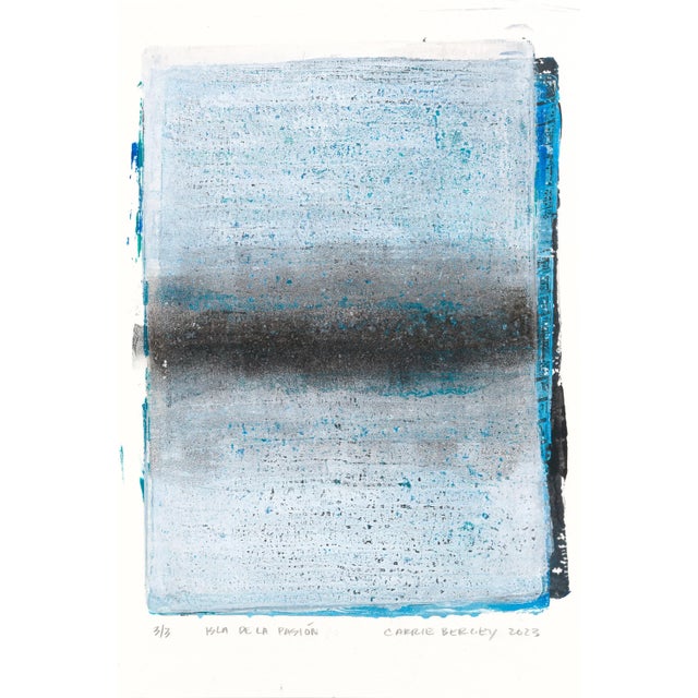 Isla De La Pasion Gallery Set (6) 5*7 Abstract Print Blue by Carrie Bergey For Sale - Image 9 of 9