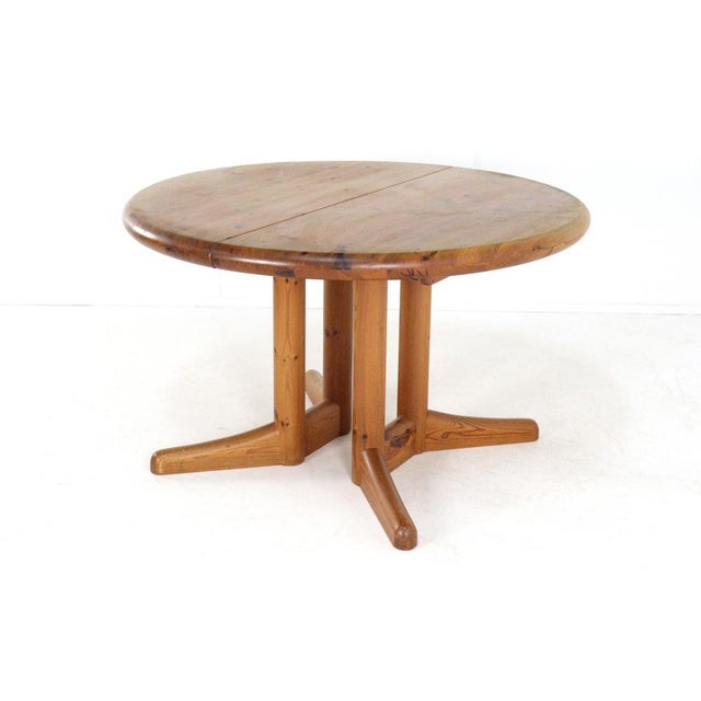 Pine Round Extendable Idom Dining Table from Vamdrup For Sale - Image 9 of 16