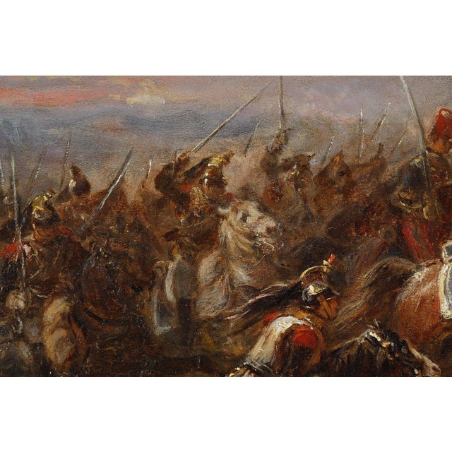 Eugène Charpentier, French Cuirassiers at Waterloo, 1860, Oil Painting, Framed For Sale - Image 15 of 18