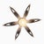 French Art Deco Gilt Bronze and Glass Starburst Pendant Light, 1935 For Sale - Image 3 of 10