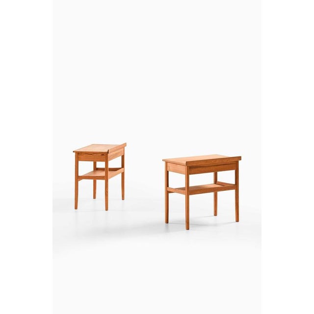 Gold Bedside Tables in Pine by Carl Malmsten, 1940s, Set of 2 For Sale - Image 8 of 9