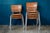 These chairs draw their inspiration from classic school chairs: a slim, chromed tubular frame and a plywood seat. This...