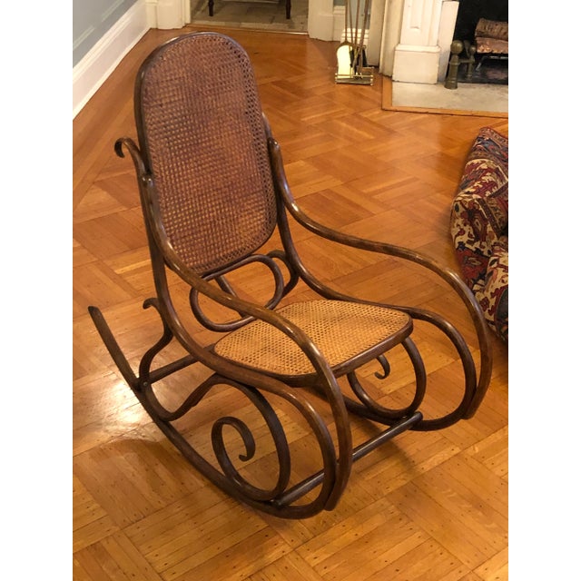 Vintage Thonet-Style Bentwood Rocker For Sale - Image 13 of 13