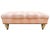Ethan Allen Ethan Allen Custom Tufted Pink Textured Ottoman With Nailhead Trim For Sale - Image 4 of 11